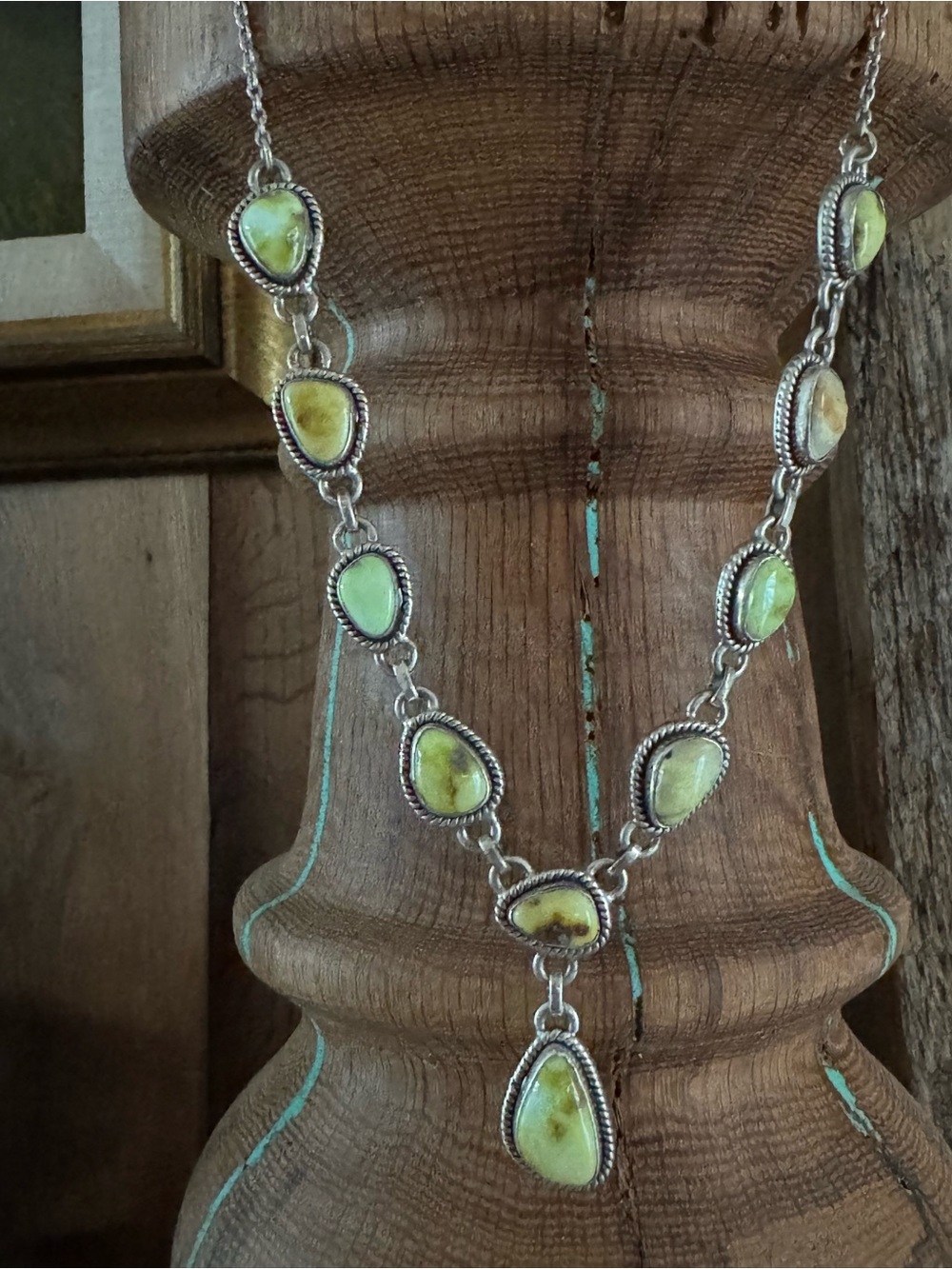 Native American Sterling Silver Palomino Lariat Necklace